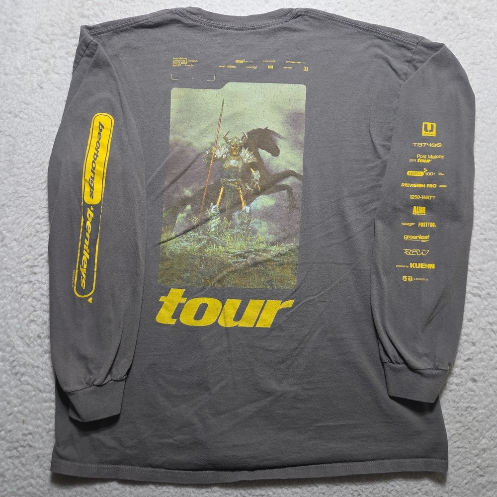 Post Malone T Shirt Posty Co 2018 Beerbongs and Bentleys Tour Concert Size XL
